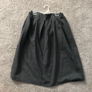 Gray pleated skirt